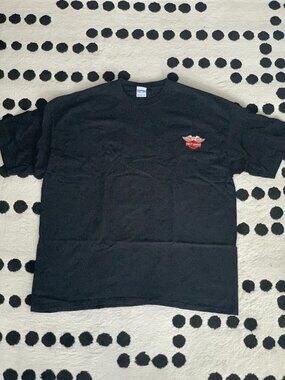 Vintage Harley Davidson T-Shirt 3XL Black Embroidered Puerto Vallarta Mexico 90s